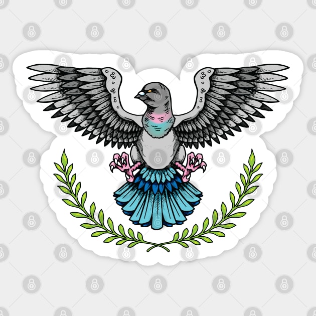 Pigeon Sticker by Laughin' Bones